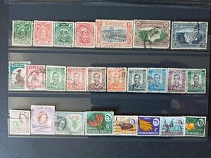 stamps Southern Rhodesia stock card
