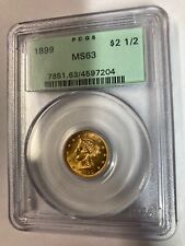 1899 OGH $2.5 Gold Liberty Head Quarter Eagle - PCGS MS63