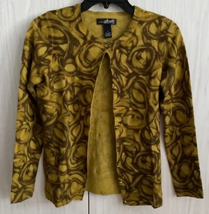 NWOT Will Smith Cardigan Olive Green 100% Marino Wool Sweater Women Small - Picture 1 of 7