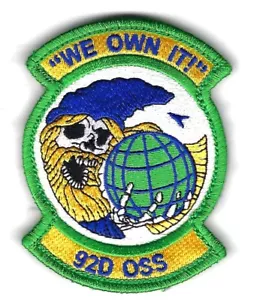 PATCH USAF 92ND OPERATIONS SUPPORT SQ OSS FAIRCHILD AFB D-B2 - Bild 1 von 1