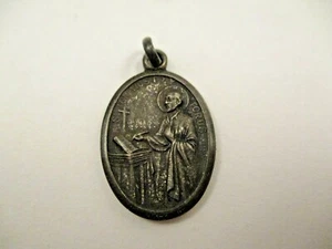 Vintage Religious Medal Saint Ignatius Pray for Us IHS Crown of Thorns Jesus - Picture 1 of 3