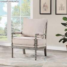 NEW Furniture Spindle Style Accent Chair Antique Frame with Cushions Living Room