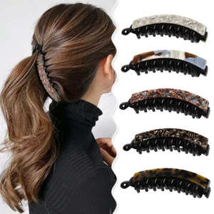 13cm Large Banana Hair Clip Ponytail Headband Women Hair Accessories Hairgrips - Picture 1 of 24