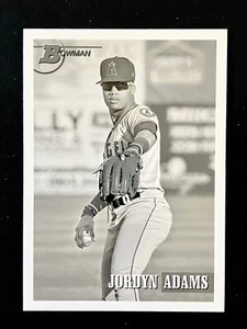 2021 Bowman Heritage Black & White SP Jordyn Adams Los Angeles Angels - Picture 1 of 1