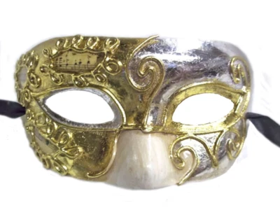 Classic Pierrot Masquerade Eye Mask - Image 1 of 3