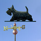 Brindle Scottish Terrier sculpté à la main peint à la main Basswood Dog girouette météo