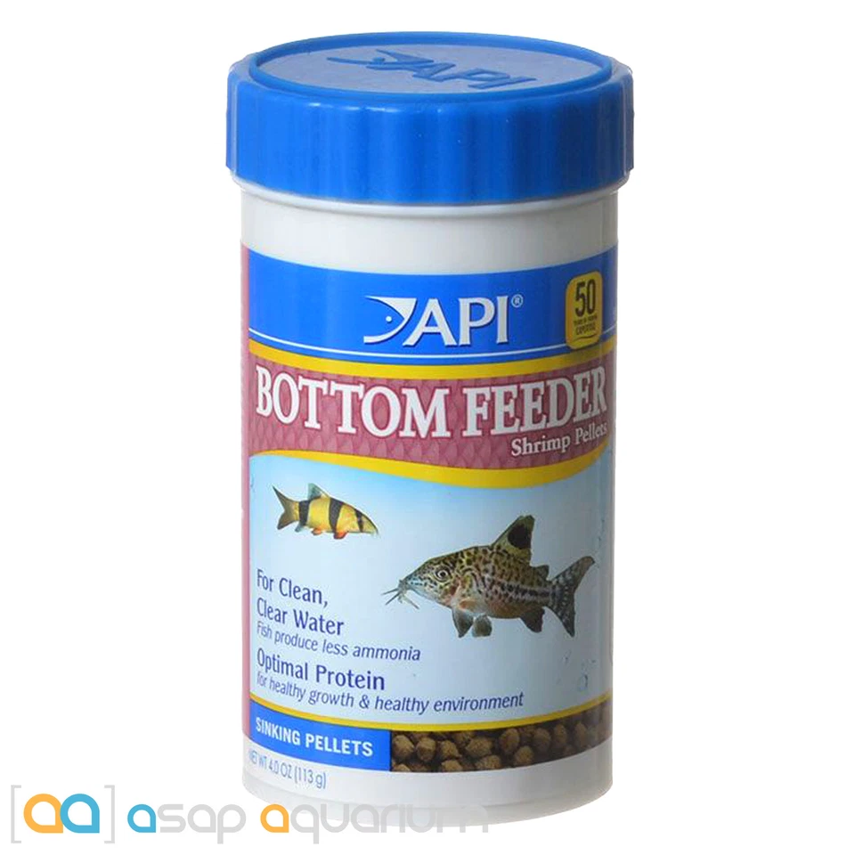 API Bottom Feeder Shrimp Pellets Fish Food 4oz (113g) Catfish Loaches Pelcos - Image 1 of 1