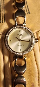 COACH Park Gold-Tone Stainless Crystal Accented Women's Watch - Picture 1 of 4