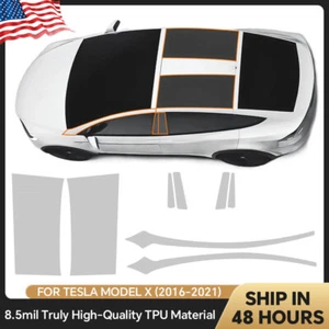 For Tesla Model X 2016-2021 Sunroof Precut Paint Protection Film Gloss Clear PPF - Picture 1 of 20