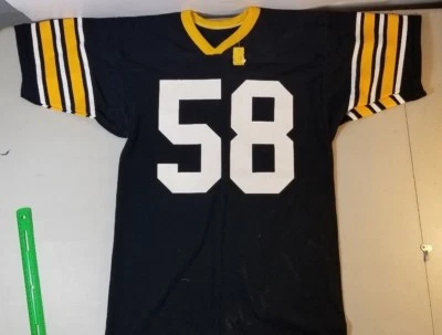 CAMISETA VINTAGE DE JACK LAMBERT PITTSBURGH STEELERS CON ETIQUETA DE TIENDA OCT 1981 62A Foto 1 de 4