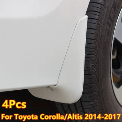 4x guardabarros blanco para coche guardabarros guardabarros para Toyota Corolla 2014-2017 Foto 1 de 2