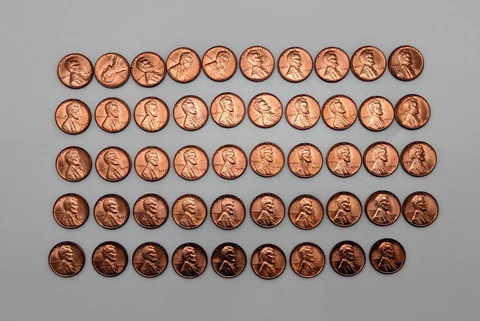 1949 P BU 1C Lincoln Wheat Cent 49 Coin Roll Cover