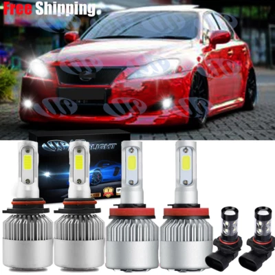 Para Lexus IS250 IS350 2006-2010 - 6 PIEZAS 6000k Faros LED + Kit Bombillas Antiniebla Foto 1 de 4