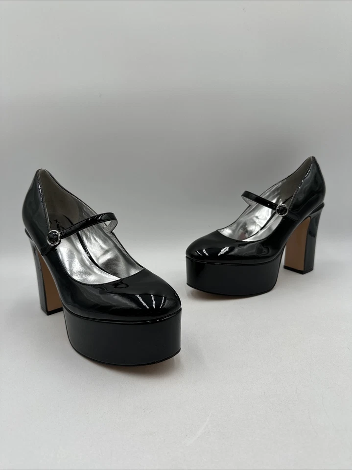 Женский микс No 6 Aaralyna платформе Mary Jane насос черный размер 8,5 M - Изображение 1 из 4