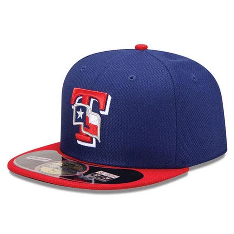 Texas Rangers New Era 5950 Batting Practice Fitted Hat - Royal Cover