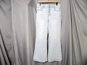 Jeans donna American Eagle taglia 14 Next Level elasticizzato fondo a campana bottoni mosca - Foto 1 di 8