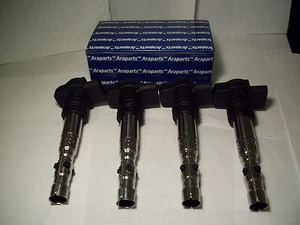 Set of 4 Ignition Coils For Audi VW 1.8T 4 Beetle Golf Jetta A4 Passat - Foto 1 di 4