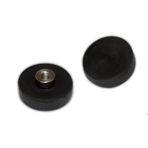 10X Rubber Coated Pot Magnet D22x6 M3 Thread | Anti Scratch Car LED Camera Mount - Picture 1 of 1
