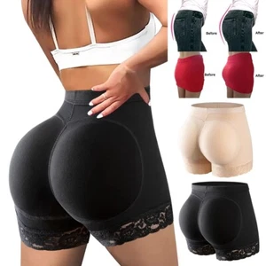Lady Padded Butt Lifter Body Shaper Fake Ass Hips Enhancer Sexy Stretch Shorts - Picture 1 of 18
