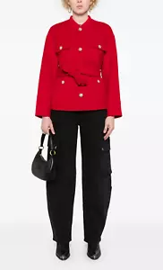 Maje Belted Double-Faced Giface Jacket Red Size 38 EU; US 6 ( M ) - Picture 1 of 11
