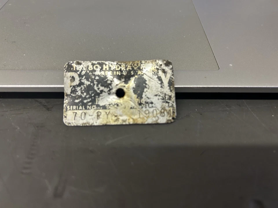 1970 Pontiac GTO Transmission Turbo 400 PY ID Tag - Image 1 of 3