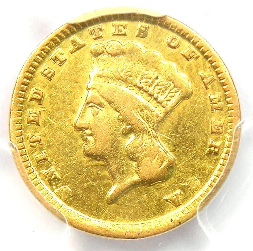 1859-D Indian Gold Dollar G$1 - Certified PCGS XF40 (EF40) - Rare Dahlonega Coin - Image 1 of 4