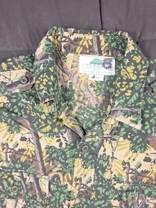 Vintage Bushlan Medium Full Foliage Camouflage Button Up 1980s Made In USA Deer - Picture 1 of 11