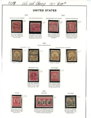 US Selection of 166 Used Stamps - See Scan - CV=$58.10              (12-C254) - Image 1 of 4