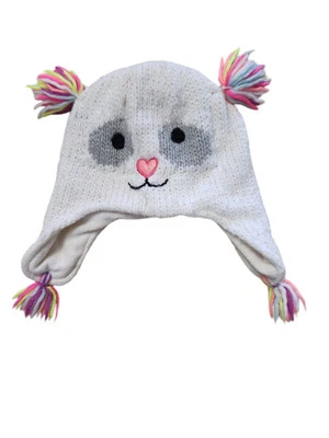 Lindo sombrero de invierno acrílico de poliéster para niñas talla L 4-5T Foto 1 de 4