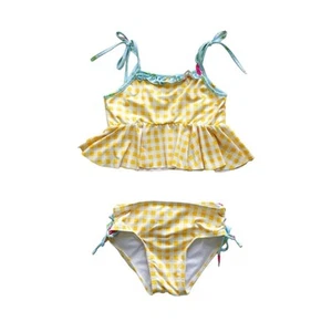 Wildling Yellow Gingham Swimsuit Size 6 - Picture 1 of 6