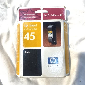 HP 45 Black Ink Cartridge 51645A Genuine Original New Sealed 2003 Exp stock - Zdjęcie 1 z 9