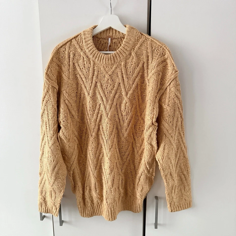 Free People Isla Cable Tunic Cable Knit Sweater Size XS - Image 1 of 4