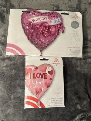 Globos Día de la Madre 3D Fiesta de Cumpleaños Divertido Lámina Rosa Mundos Mejor Amor Jumbo Foto 1 de 4