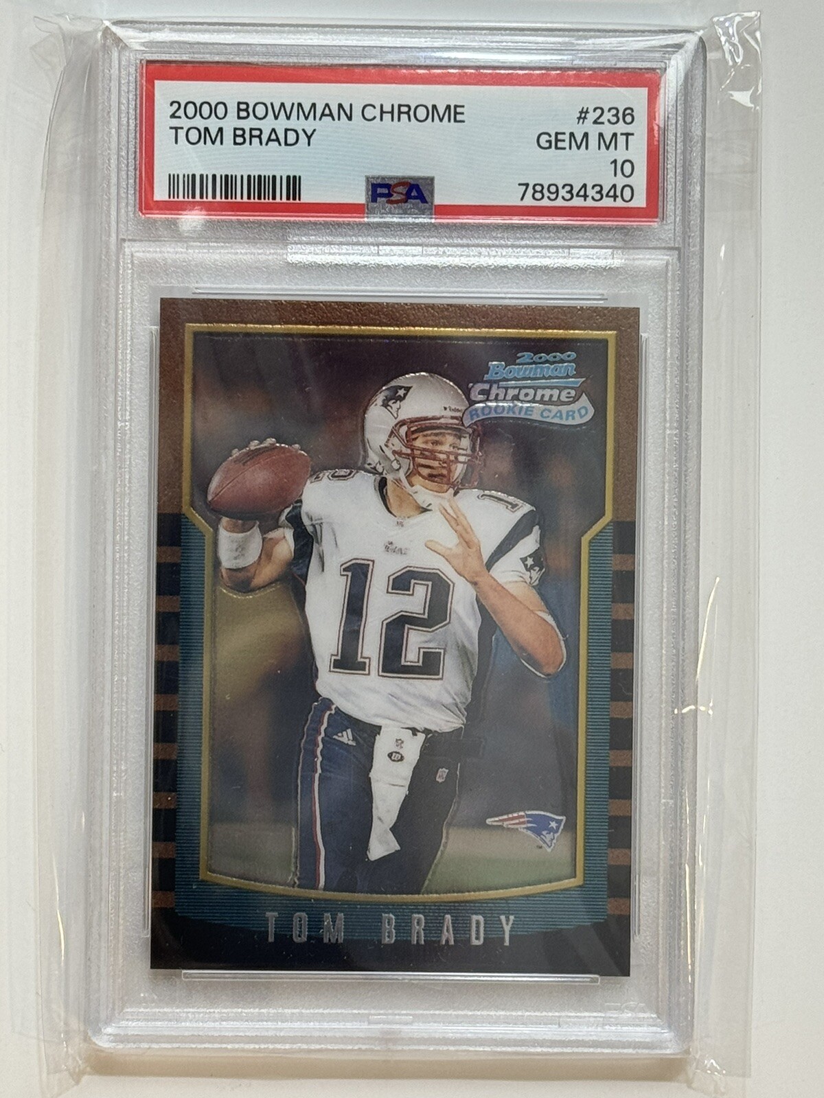 Tom Brady 2000 Bowman Chrome #236 Base Price Guide - Sports Card Investor