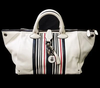 Bally of Switzerland Multi-Stripes Calf Leather Tote Satchel Bag 100% Authentic - Image 1 of 4