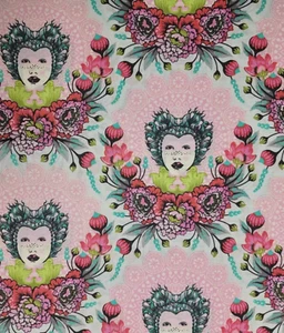 Tula Pink Elizabeth 16th Century Selfie in Pink PWTP062 Free Spirit 18x21.5 - Picture 1 of 2