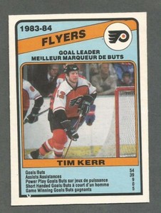 1984-85 OPC O-Pee-Chee Hockey Tim Kerr #364 Philadelphia Flyers Leaders NM/MT