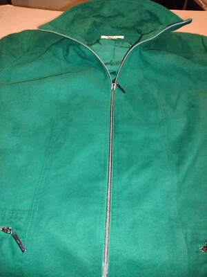 Women's Allison Daley Emerald Green  Faux Suede Jacket Zip Front Lined Size 22W - Image 1 of 4