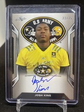 2016 Leaf US Army All-American Bowl Tour Silver 22/25 Josh King #ATA-JK2 Auto