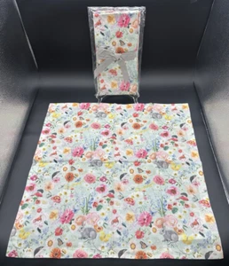 4 Pack 100% Cotton Napkins "Springtime Friends" GreenBox Art And Culture 20" NEW - Picture 1 of 12