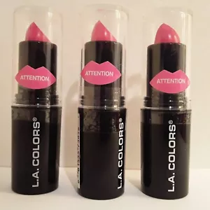 L.A. Colors Lipstick, Attention, Set of 3, CLIPC858 Moisturizing Satin Finish - Picture 1 of 4