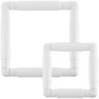 1X(2Pc Frame Square Embroidery Hoops Q Snaps for Quilting Frame Sewing Hoop, 6X6