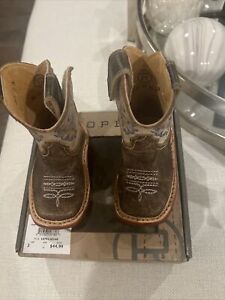 Roper Cowbabies Bull Rider Brown Boots Size 2