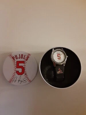 2004 Albert Pujols Game Time Watch St. Louis Cardinals With Tin Container New? - Image 1 of 4