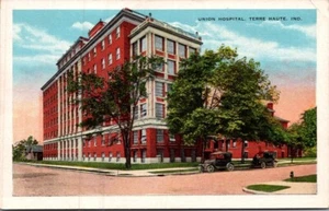 UNION HOSPITAL Terre Haute, Indiana EN postal sin usar - Imagen 1 de 2