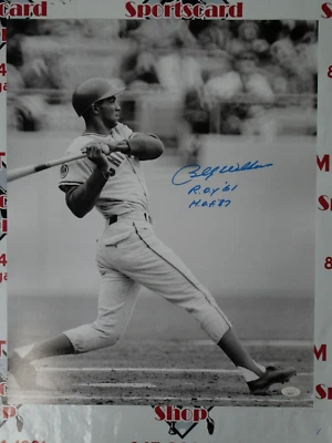 BILLY WILLIAMS SIGNED 16X20 INSCRIBED "ROY 61 & HOF 87" JSA COA - CHICAGO CUBS - Image 1 of 3