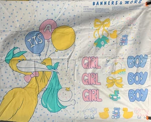 Baby Birth Announcement Banner Appliques & More Cut & Sew Princess Fabrics - Picture 1 of 10