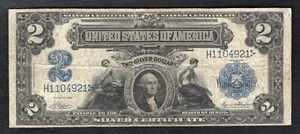fr. 254 1899 2 $ „MINI PORTHOLE“ SILBER ZERTIFIKAT „NAPIER/THOMPSON“ SEHR SCHÖN - Bild 1 von 2