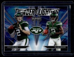 2021 Panini Playoff Thunder & Lightning Elijah Moore/Zach Wilson New York Jets