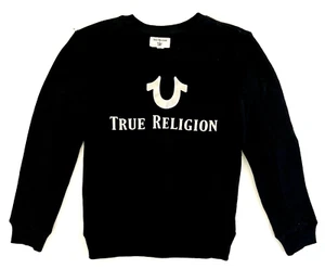 True Religion Big Kids Size Small Black L/S Logo Graphic Sweatshirt - Picture 1 of 4